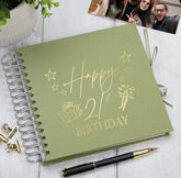 21st Birthday Memory Scrapbook Album With Present Design Various Colours Available